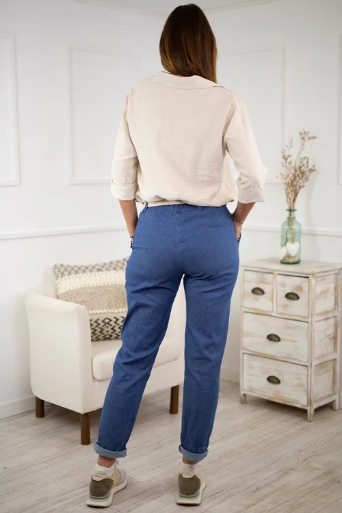 Pantalones volante en bolsillo 