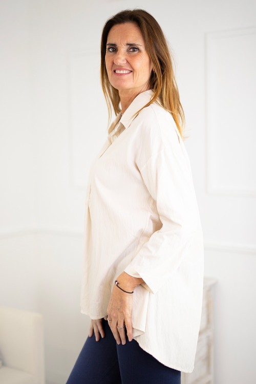 Blusa asimétrica oversize