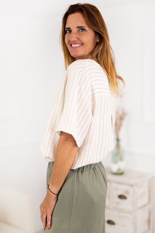 Blusa rayas oversize
