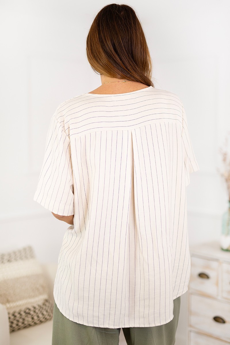 Blusa rayas oversize