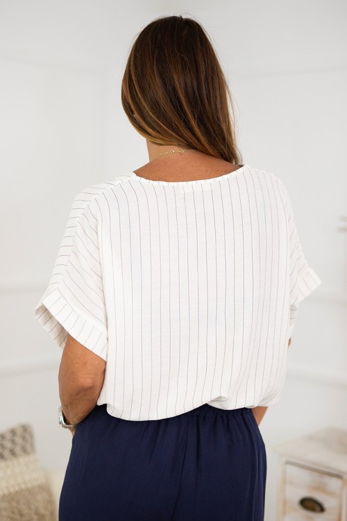 Blusa raya diplomática cuello pico