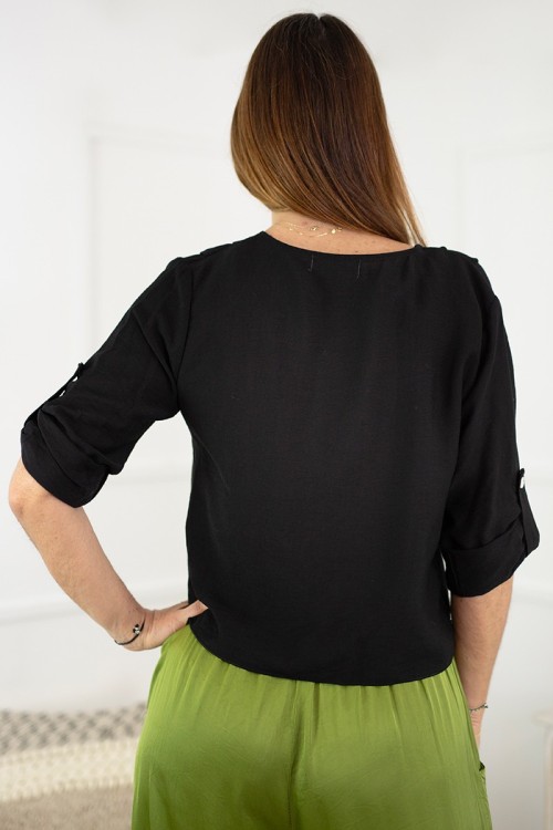 Blusa crop anudada