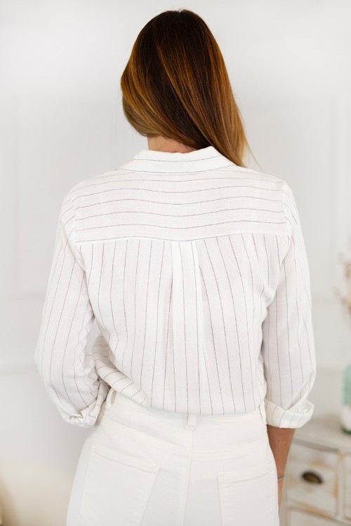 Camisa Rayas Blanco