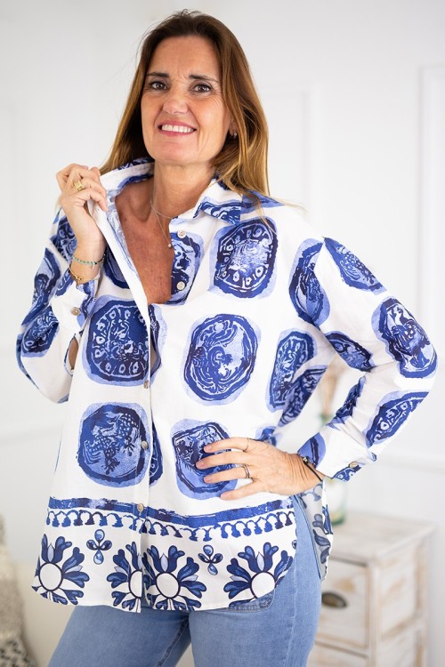 Camisa oversize círculos