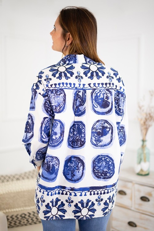 Camisa oversize círculos