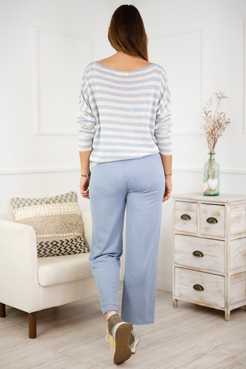 Pantalones punto canalé
