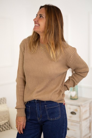 Jersey punto grueso canalé 