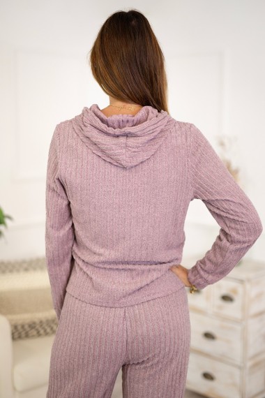 Sudadera canalé tacto suave 