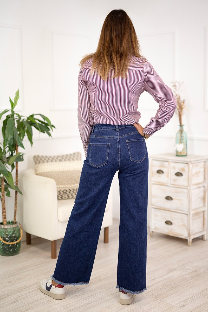 Tejanos flare bolsillos frontales 