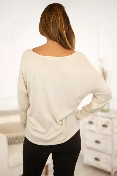 Camiseta punto cuello pico