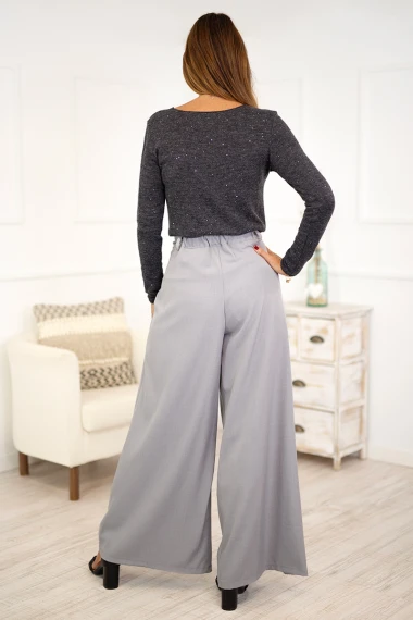 Pantalones pinzas pierna ancha 