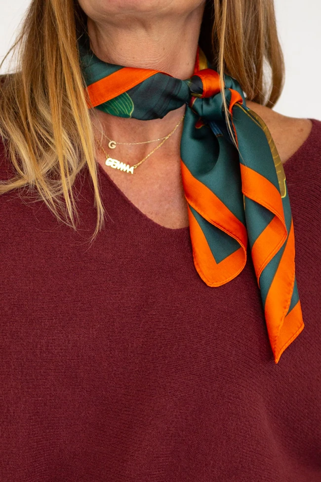 Foulard satinado flores 