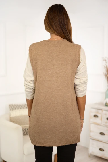 Chaleco largo punto 