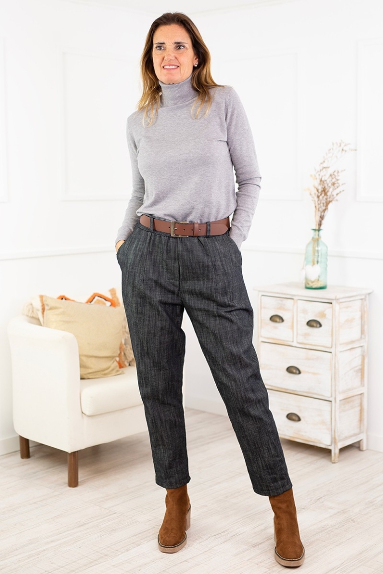 Pantalones Slouchy Jaspeados