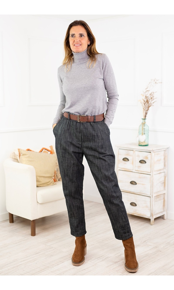 Pantalones Slouchy Jaspeados