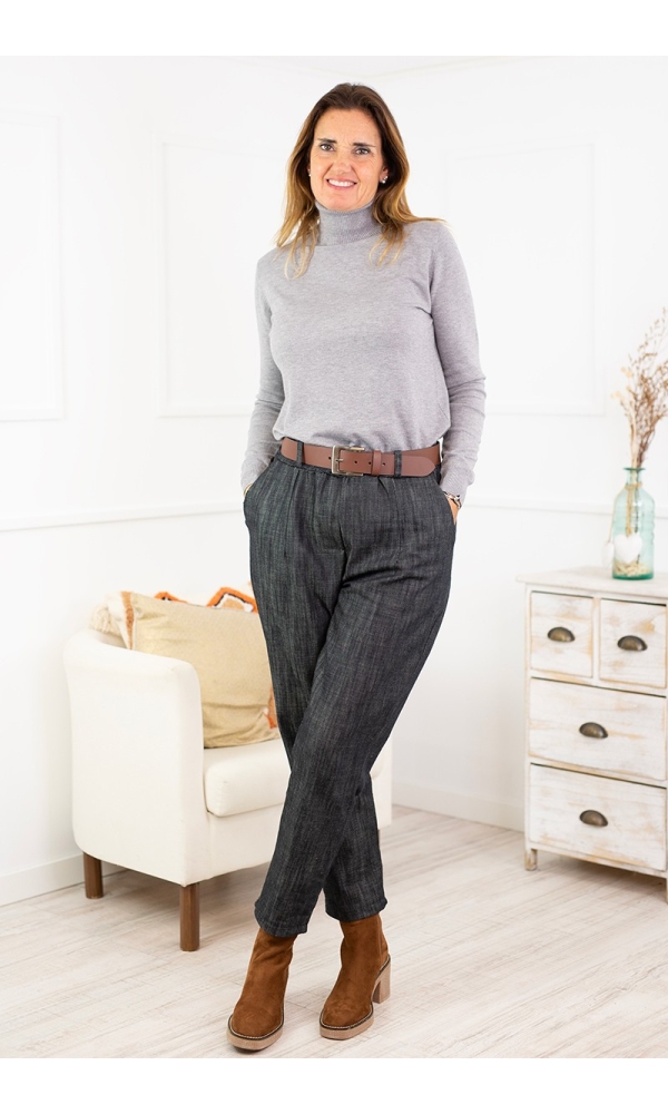 Pantalones Slouchy Jaspeados