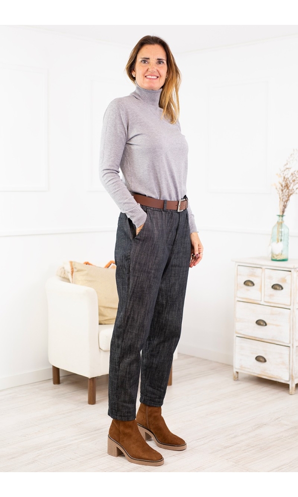 Pantalones Slouchy Jaspeados